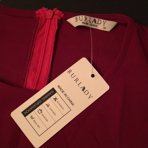 NWT Burgundy Dress .  Medium - Picture 6 of 8